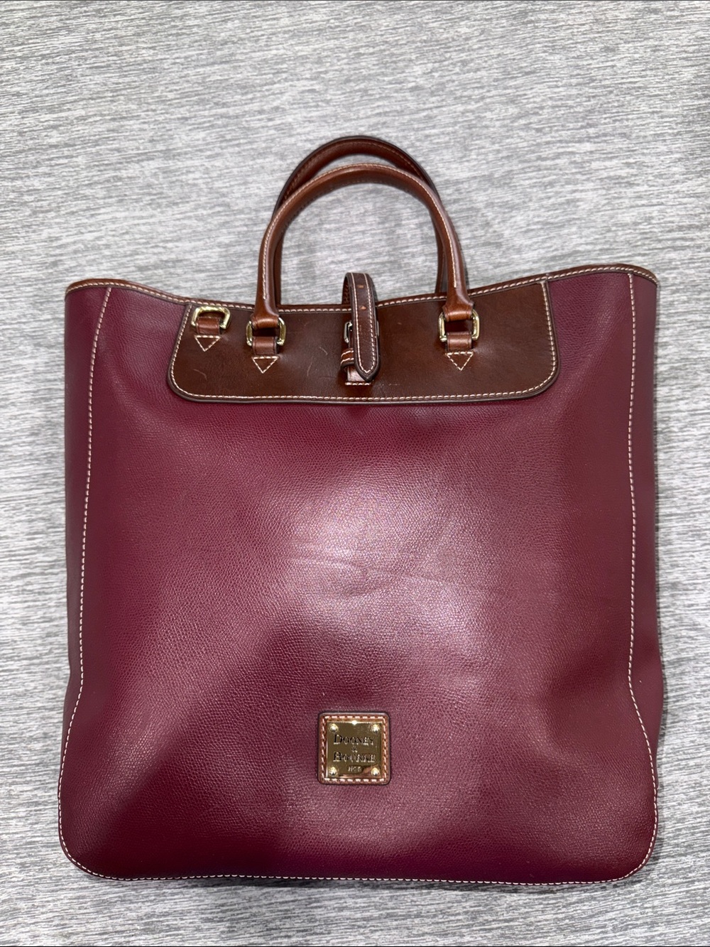 Dooney & Bourke Burgundy Editor’s Leather Tote